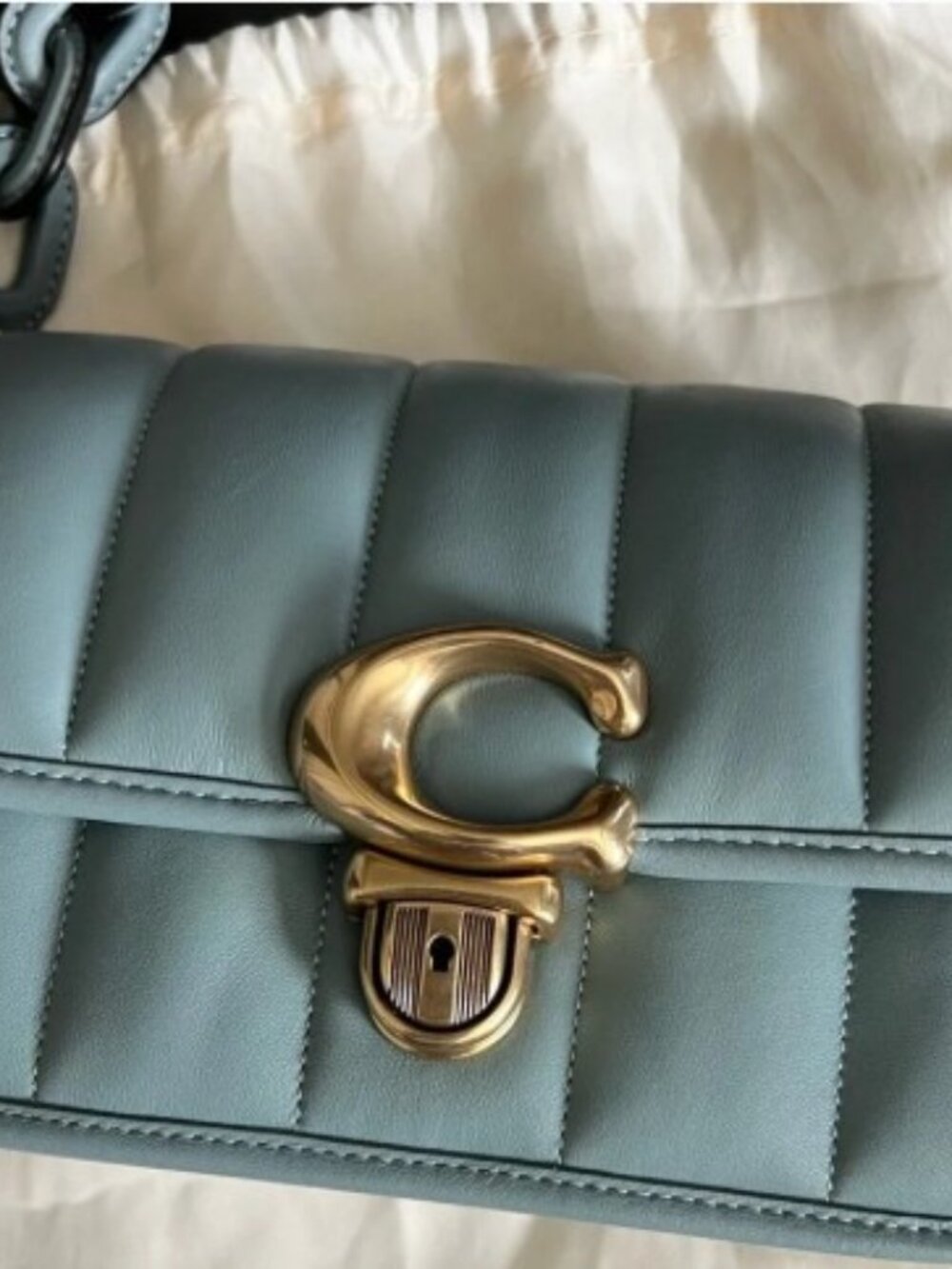 * Best Price Online* RARE COACH STUDIO Purse 19 Quilted Glacier + 2  Straps NWOT - Picture 2 of 7